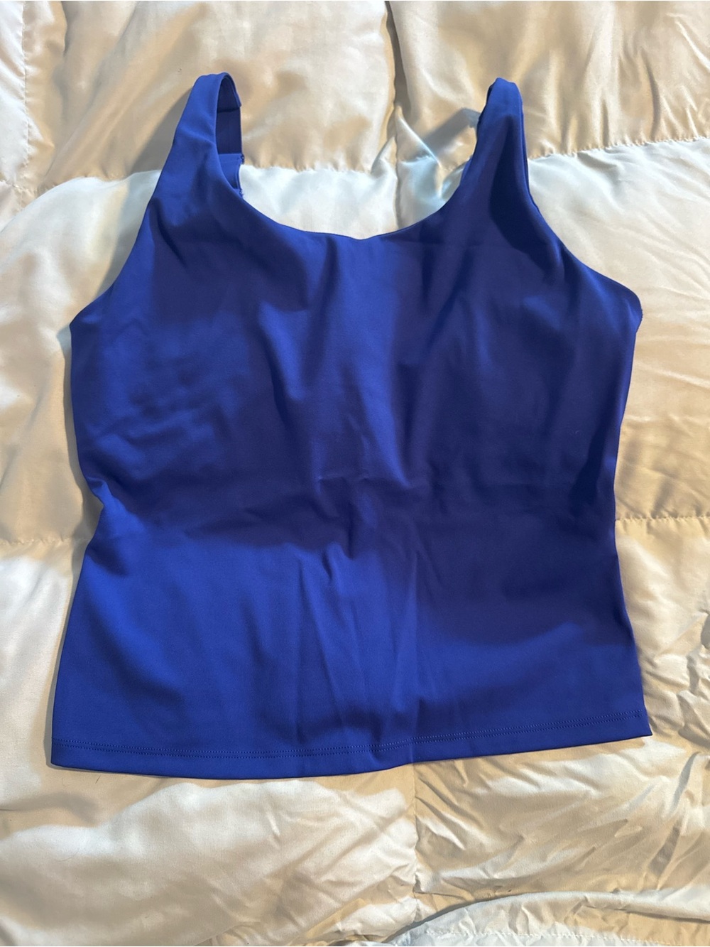 SPANX Cobalt Blue Scoop Neck Tank